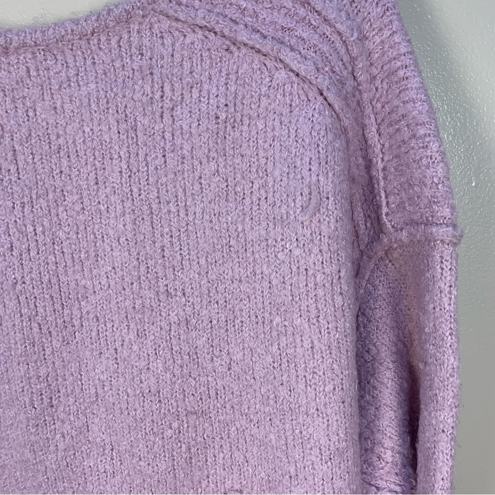 Free People Lofty Oversized Slouchy Alpaca Blend Boucle Pullover Sweater - Picture 15 of 15